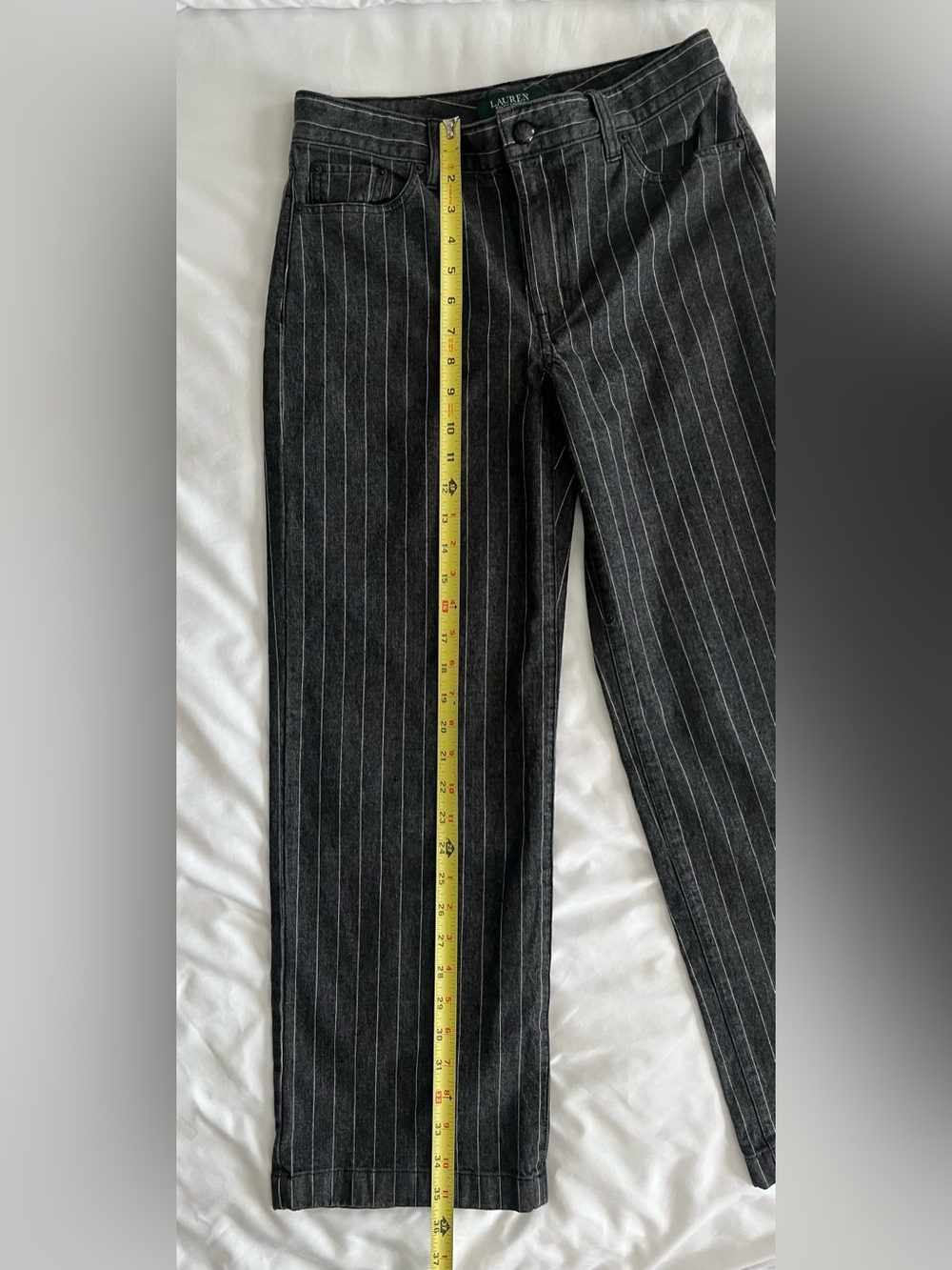 Lauren Ralph Lauren Black Pinstripe Jeans - Picture 5 of 11